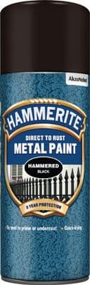 Hammerite Metal Paint 400ml Aerosol - Hammered Black