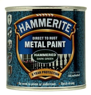 Hammerite Metal Paint Hammered 250ml - Dark Green