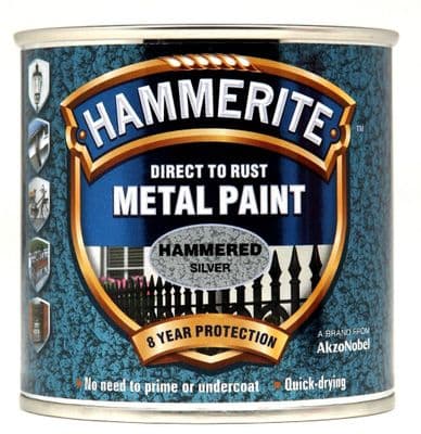 Hammerite Metal Paint Hammered 250ml - Silver