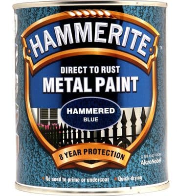 Hammerite Metal Paint Hammered 750ml - Blue