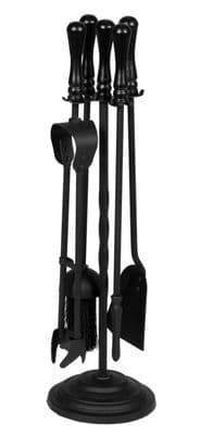 Hearth & Home Black Companion Set With Round Base 5 Piece - 19