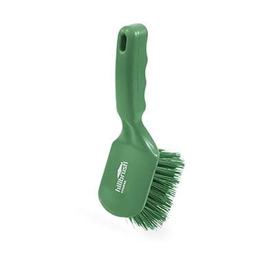 HILLBRUSH DRS SHORT HANDLED STIFF BRUSH - 254 MM - GREEN - D4GRES