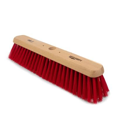 HILLBRUSH TRADE PLATFORM BROOM HEAD - 457 MM - PVC RED - MEDIUM