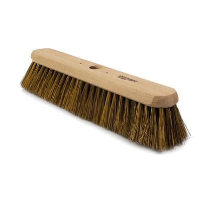 HILLBRUSH TRADE PLATFORM BROOM HEAD - 457 MM - RECYCLED PET BROWN - SOFT