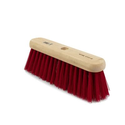 HILLBRUSH TRADE SWEEPING BROOM HEAD - 305 MM - PVC RED - STIFF