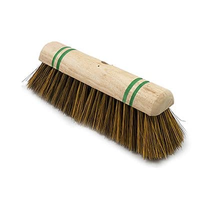 HILLBRUSH TRADE SWEEPING BROOM HEAD - 305 MM - RECYCLED PET BROWN - SOFT
