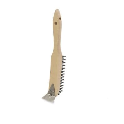 HILLBRUSH TRADE WIRE SCRATCH BRUSH WITH SCRAPER