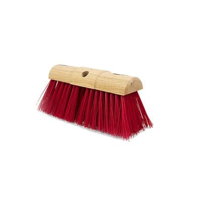 HILLBRUSH TRADE YARD BROOM HEAD - 330 MM - PET RED - STIFF