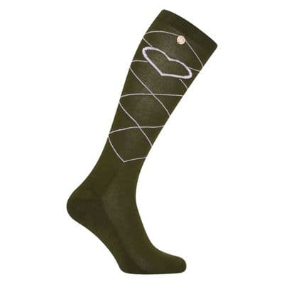 IMPERIAL RIDING SOCKS IRHIMPERIAL HEART DARK OLIVE