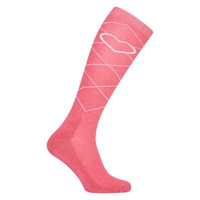 IMPERIAL RIDING SOCKS IRHIMPERIAL HEART FLOWER PINK