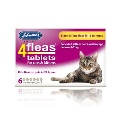 JOHNSON'S VETERINARY 4FLEAS TABLETS FOR CATS & KITTENS