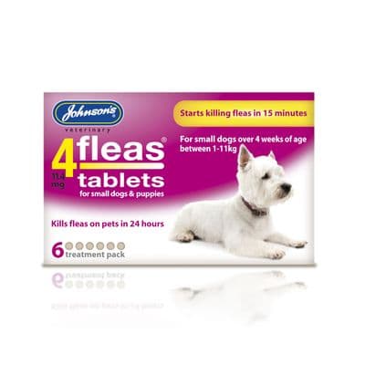 JOHNSON'S VETERINARY 4FLEAS TABLETS FOR PUPPIES & SMALL DOGS