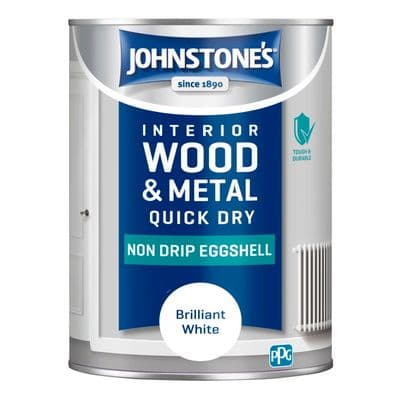Johnstone's Non Drip Eggshell 1.25L - Brilliant White