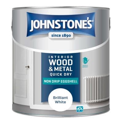 Johnstone's Non Drip Eggshell 2.5L - Brilliant White