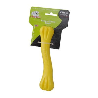 JOLLY PETS FLEX-N-CHEW JOLLY BONE YELLOW