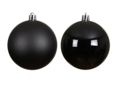 Kaemingk 6cm Baubles Box 12 - Black