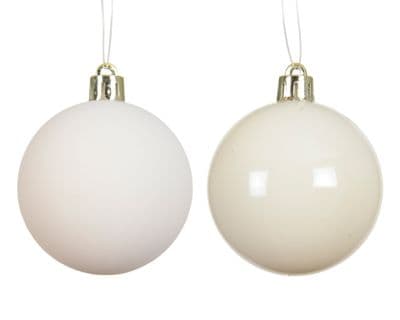 Kaemingk 6cm Baubles Box 12 - Wool White