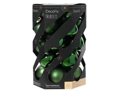 Kaemingk 6cm Baubles Tube 30 - Pine Green