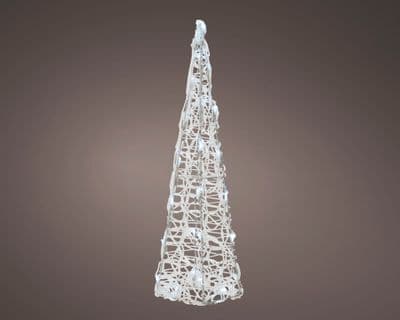 Kaemingk Acrylic Pyramid Cool White Lights - 80 LED