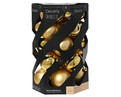Kaemingk Baubles Polystyrene Light Gold Pack 30 - Assorted Sizes