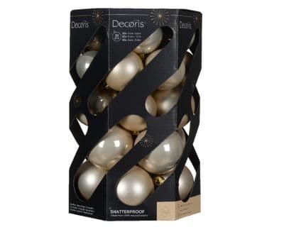Kaemingk Baubles Polystyrene Pearl Pack 30 - Assorted Sizes