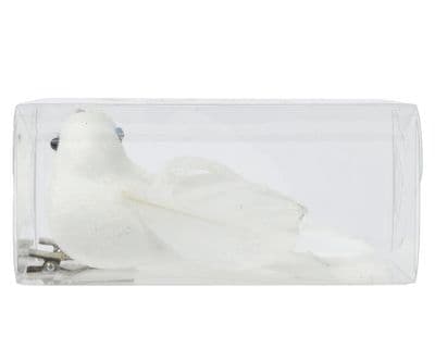 Kaemingk Bird Foam Glitter Body Assorted - W/Wht