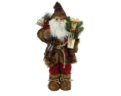 Kaemingk Christmas Red Check Santa - 60cm