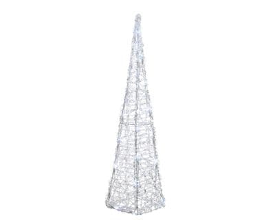 Kaemingk LED Acrylic Pyramid - 30 LEDs Cool White