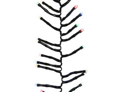 Kaemingk LED Durawise Twinkle Cluster Lights 200cm - Multi Coloured with Black Cable