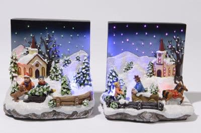 Kaemingk LED Fibre Optic Christmas Town Multi - 15.5cm x 16 x 11