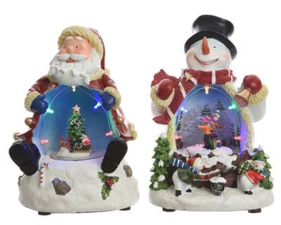 Kaemingk LED Figure With Scenery - Assorted