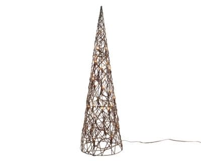 Kaemingk LED Wicker Pyramid Warm White - 90cm