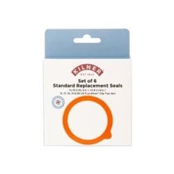 Kilner Replacement Rubber Seals - Orange - 6 Piece