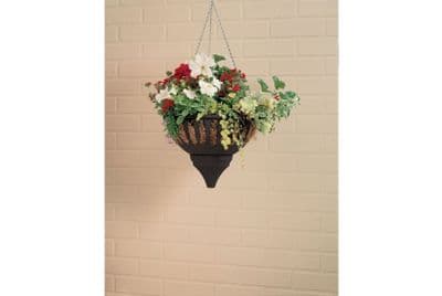 Large Aqua Lock Hanging Basket Black