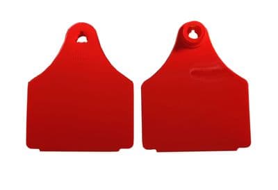 Large Blank Eartag Front - Red