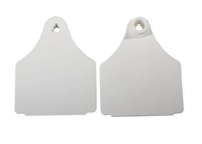 Large Blank Eartag Front - White