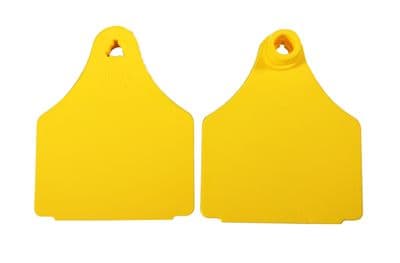 Large Blank Eartag Front - Yellow