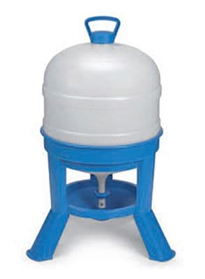 Large Drinker with Legs - 30lt - Blue/White
