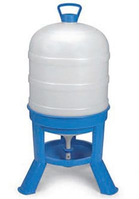 Large Drinker with Legs - 40lt - Blue/White