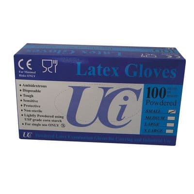 LATEX EXAMINATION SHORT GLOVES