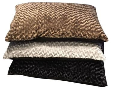 Lazy Bones Plush Fleece Dog Cushion With Removable Cover - 99cm x 71cm  Assorted Colours