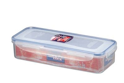 Locknlock Rectangular Bacon Food Storage Fridge Box with Freshness Tray - 1L