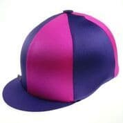 Lycra Hat Cover Quartered Cerise/Purple