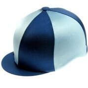 Lycra Hat Cover Quartered Navy/Light Blue