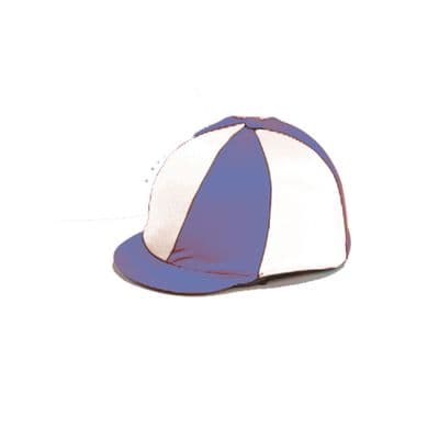 Lycra Hat Cover Quartered Royal/White