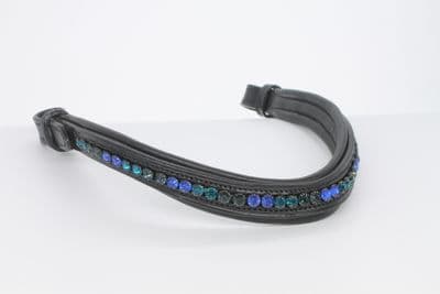 Mackey Sparkle Browband -Midnight -Black leather-Pony