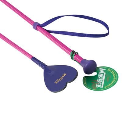 MACTACK JUNIOR RIDING WHIP WITH HEART KEEPER CW67