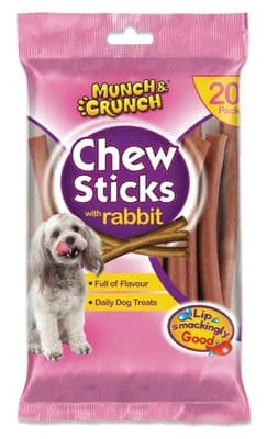 Munch & Crunch Chew Sticks High In Beef - 20 Pack