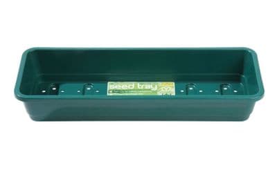 Narrow Seed Tray Green With Holes