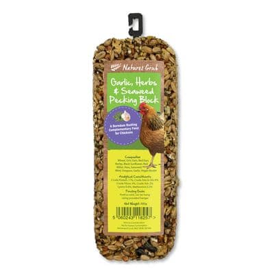NATURE'S GRUB GARLIC, HERBS & SEAWEED PECKING BLOCK